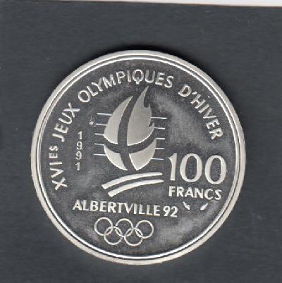 Beschrijving: 100 Francs W-OLYMPIC 92 SKI-CROSS
